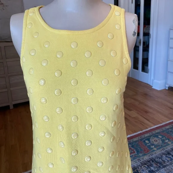 Juicy Couture Yellow Sleeveless Polka Dot Dress - Size S - Picture 6 of 10